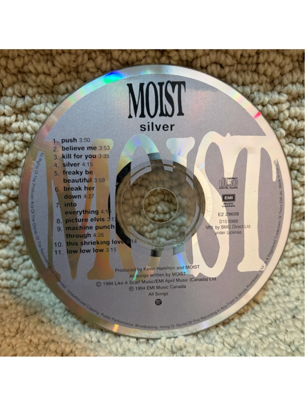 Moist Silver Music CD Album